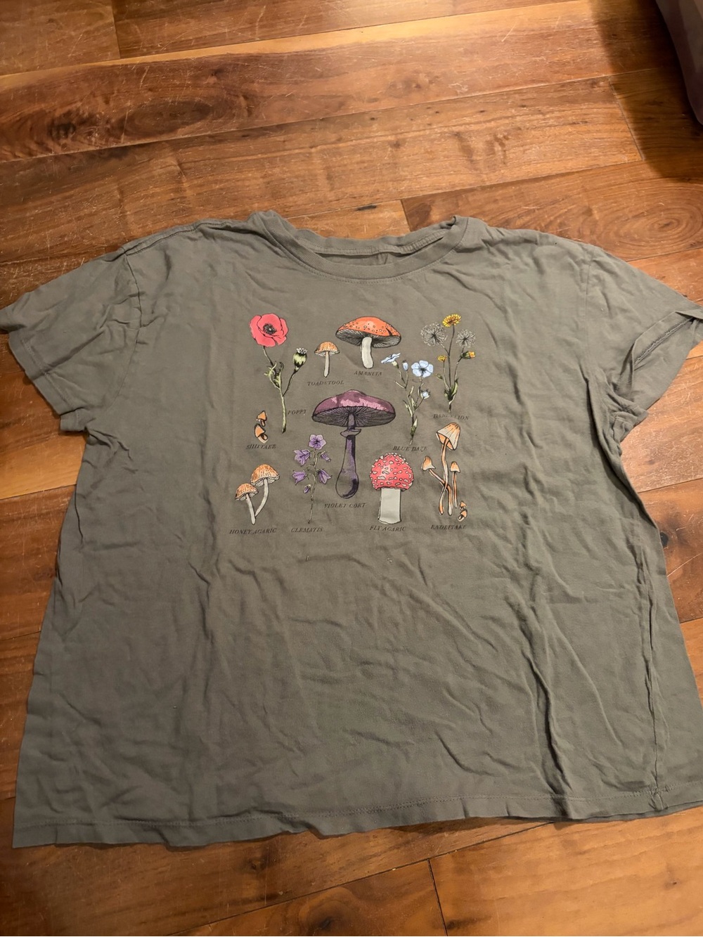 Women’s Graphic Mushroom Tee - Green